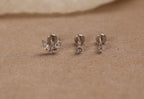 16G/18G/20G Titanium Marquise Muse Threadless Earring Set,  Flat Back Ear Stack, Helix Conch Tragus Stud, Earring Gift Set, Gift for Her