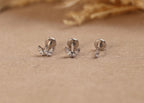 16G/18G/20G Titanium Secret Garden Threadless Earring Set,  Marquise Flat Back Stud, Helix Conch Tragus Stud, Earring Gift Set, S108