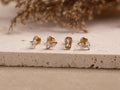 16G/18G Titanium Crystal Internal Threaded Flat Back Earrings Set, Marquise Pear Baguette Set, Earring Gift Set, Gift For Her S106
