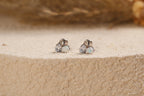 16G/18G/20G Titanium Pear Cut & Opal Threadless Flat Back Earring, Opal Cluster, Titanium Push Pin Helix Tragus Earrings N208