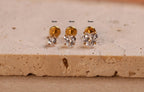 16G/18G/20G Titanium Heart CZ Threadless Flat Back Earring, Titanium Push Pin Labret Stud, Crystal Helix Tragus Conch Lobe Piercing