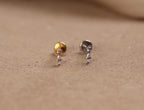 16G/18G/20G Titanium Starlight Drop Flat Back Earring, Round and Marquise CZ Threadless Titanium Labret, Dainty Celestial Helix Lobe N200