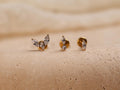 16G/18G/20G Titanium Marquise Muse Threadless Earring Set,  Flat Back Ear Stack, Helix Conch Tragus Stud, Earring Gift Set, Gift for Her