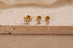 16G/18G/20G Titanium Marquise Muse Threadless Earring Set,  Flat Back Ear Stack, Helix Conch Tragus Stud, Earring Gift Set, Gift for Her