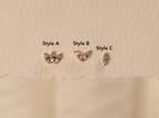 16G/18G/20G Titanium Secret Garden Threadless Earring Set,  Marquise Flat Back Stud, Helix Conch Tragus Stud, Earring Gift Set, S108