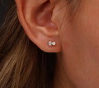 16G/18G/20G Titanium Pear Cut & Opal Threadless Flat Back Earring, Opal Cluster, Titanium Push Pin Helix Tragus Earrings N208
