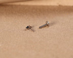 Titanium Push Pin Opal Marquise Flat Back Stud