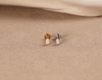 Titanium Push Pin Opal Marquise Flat Back Stud