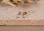 Titanium Push Pin Opal Marquise Flat Back Stud